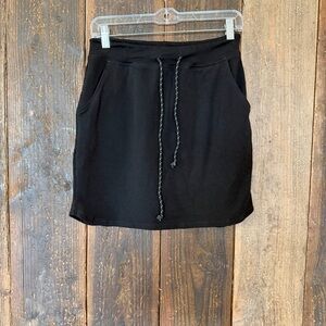 Sundry Black Drawstring Mini Skirt
